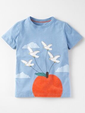 Mini Boden x Ronald Dahl | James and the Giant Peach Appliqué T-Shirt (5-6 yrs)